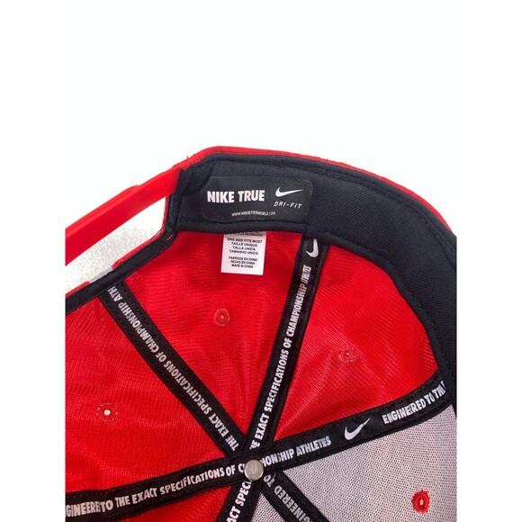 Nike Hat Cap Dri Fit True Ohio State Buckeyes Snapback Red & Black Reflect OSU - Picture 6 of 7